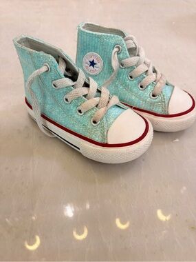 Converse Kids High-Top Sneakers in Sparkling Teal